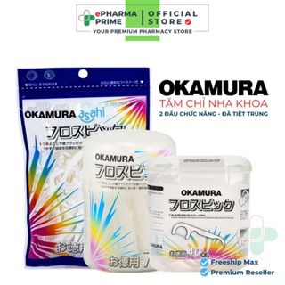  Tăm Chỉ Nha Khoa OKAMURA Làm Sạch Mảng Bám Dư Thừa Kẽ Răng 