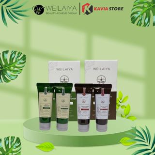  Mini test dầu gội dầu xả gừng Weilaiya Luxury 20ml thảo mộc hỗ trợ làm sạch mọc tóc ngừa lão hoá da đầu 