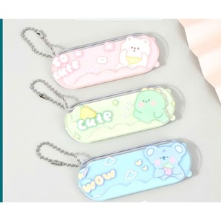  Gương lược Gấp Gọn Mini Hình Dễ Thương Treo Túi Xách Móc Khóa 