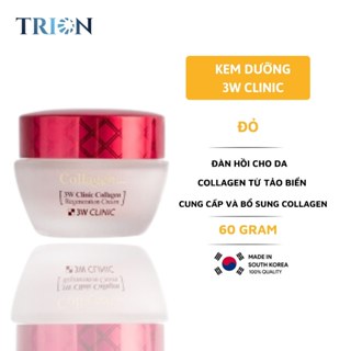 Kem Dưỡng Trắng Da Săn Chắc Chống Lão Hóa 3W CLINIC Hàn Quốc Collagen Regeneration Cream 60ml (Đỏ)