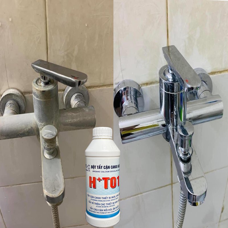 Combo tẩy cặn canxi inox HT01 +pet chà, tẩy cặn canxi trên thiết bị inox Ht01, tẩy cặn hữu cơ _shop2