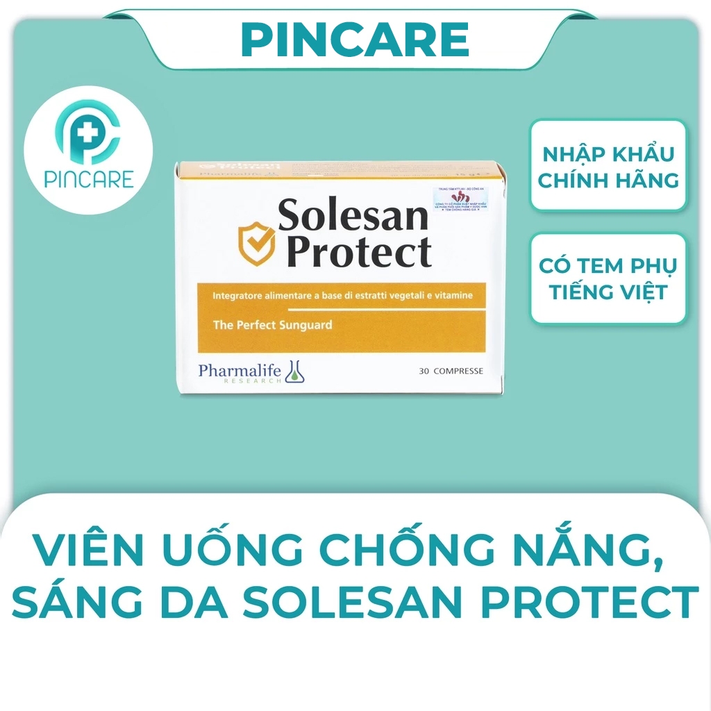 Viên uống chống nắng và làm sáng da SOLESAN PROTECT (30 viên) - Hàng chính hãng - PINCARE Health & Beauty