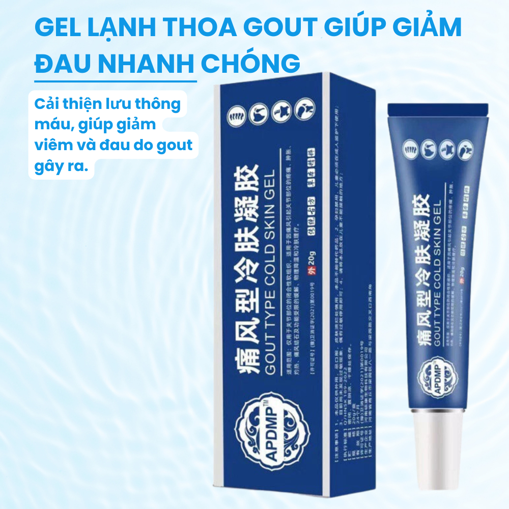 Gel lạnh thoa gout, giảm đau, cải thiện tình trạng đau nhức khớp gối, khớp ngón tay, chân hiệu quả
