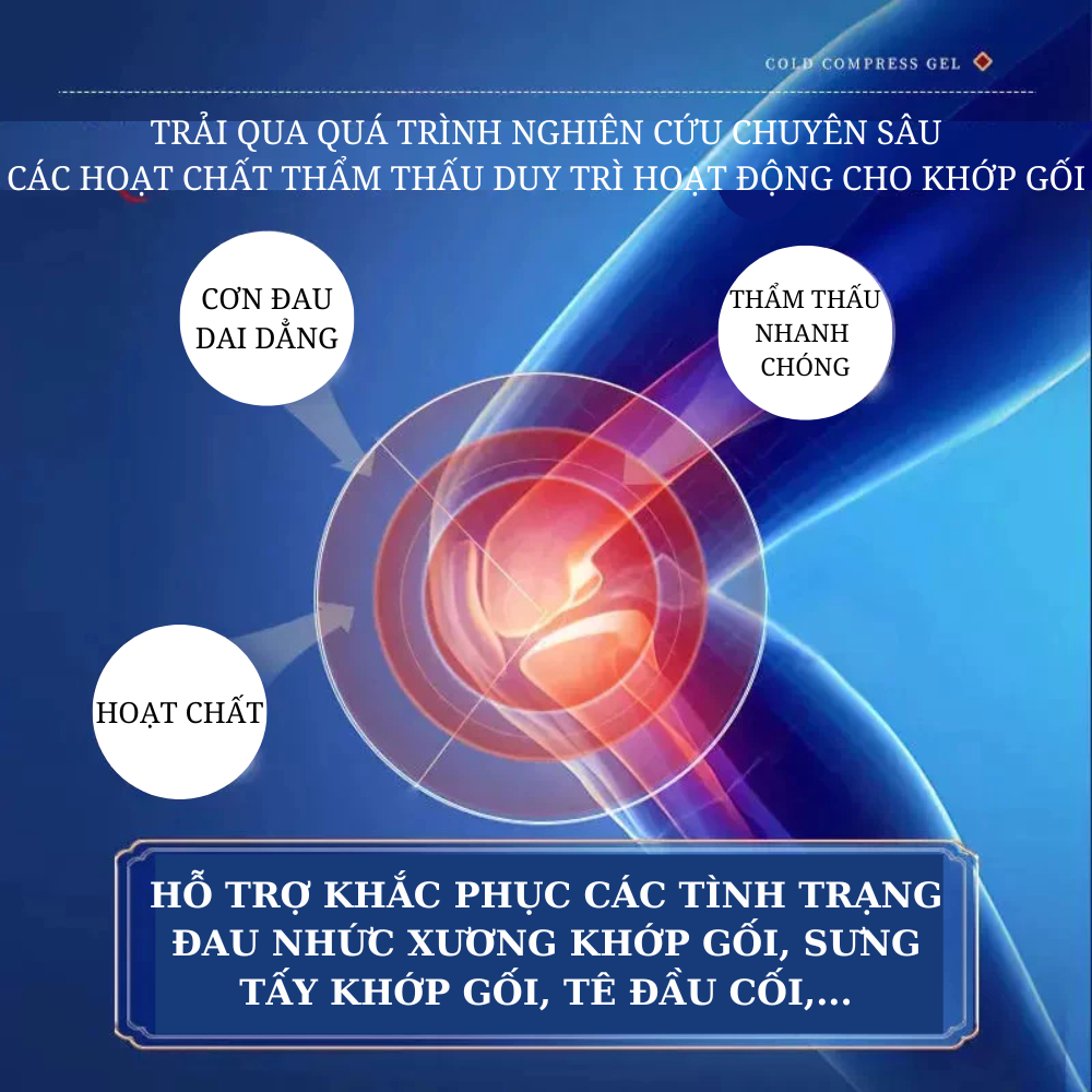 Gel lạnh thoa gout, giảm đau, cải thiện tình trạng đau nhức khớp gối, khớp ngón tay, chân hiệu quả
