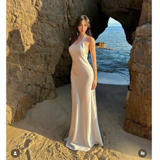 Đầm Lụa 2 Dây Dáng Dài RIDA DRESS Màu Trơn Form Suông SAN Clothings - P89