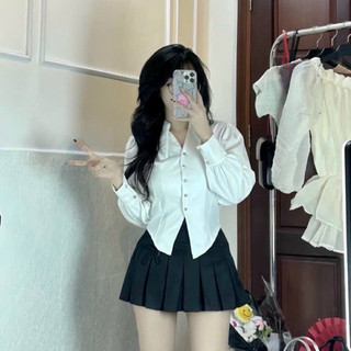 SƠMI TAY DÀI NÚT VÀNG