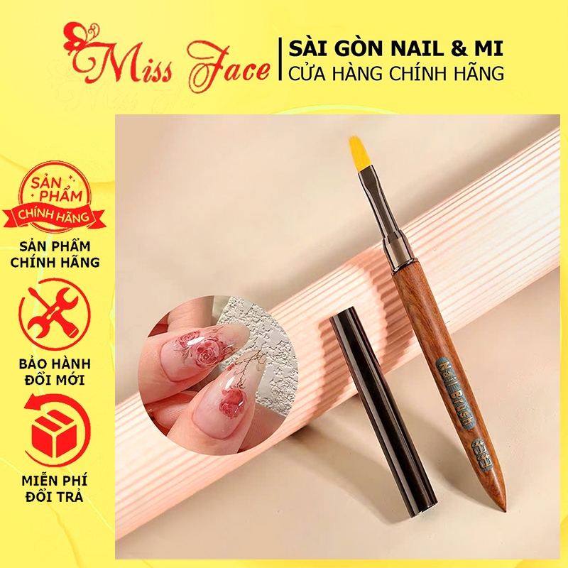 Cọ Ombre Thân Gỗ - Cọ Xước Làm Ombre Nail - Cọ Vuốt Ombre Siêu Mịn - Cọ Kéo  Ombre Đầu Móng - Cọ Omb