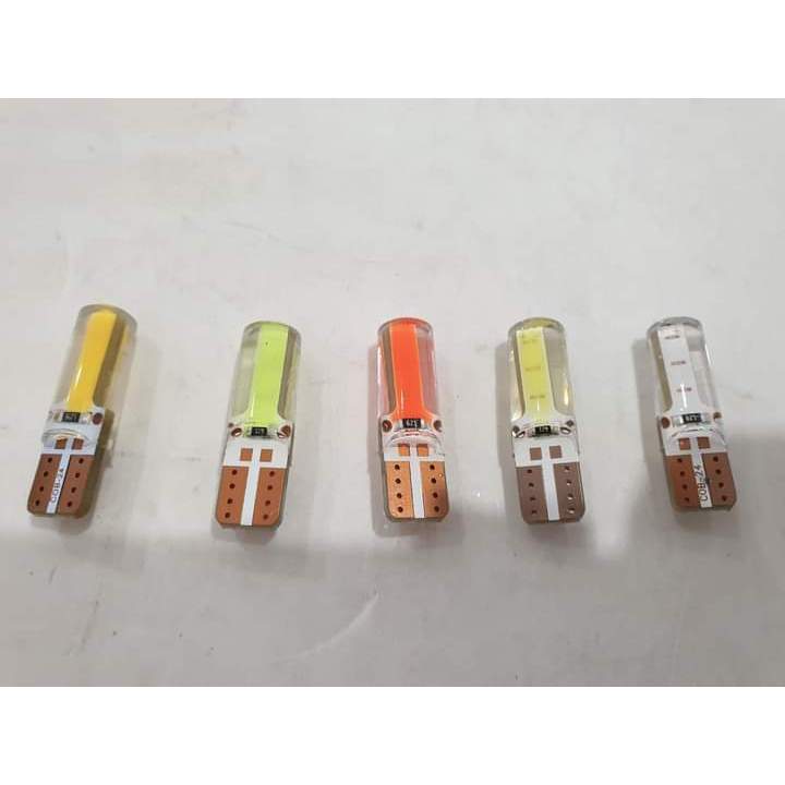 Bóng led t10, đèn led t10 demi nhiều màu dùng cho cả ô tô, xe máy, xe tải. Bóng đèn téc, taplo led 1