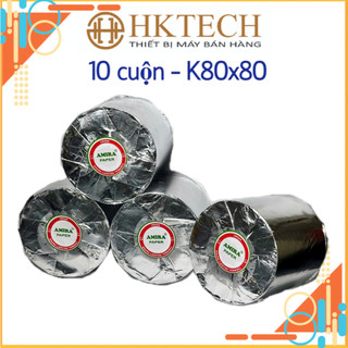 [10 Cuộn] Giấy In Hoá Đơn Nhiệt Amira K80x80 Giấy In Bill K80 Cuộn To Đường Kính 80mm In Bill Thu Ngân, In Bar, In Bếp