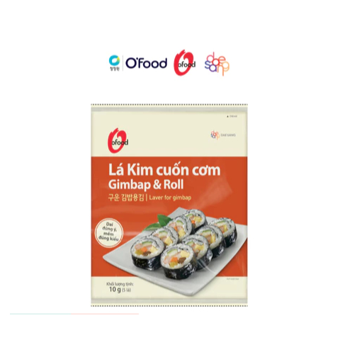 Lá kim cuốn cơm/ rong biển cuốn cơm Gimbap Sushi Hàn quốc Miwon (5 lá)