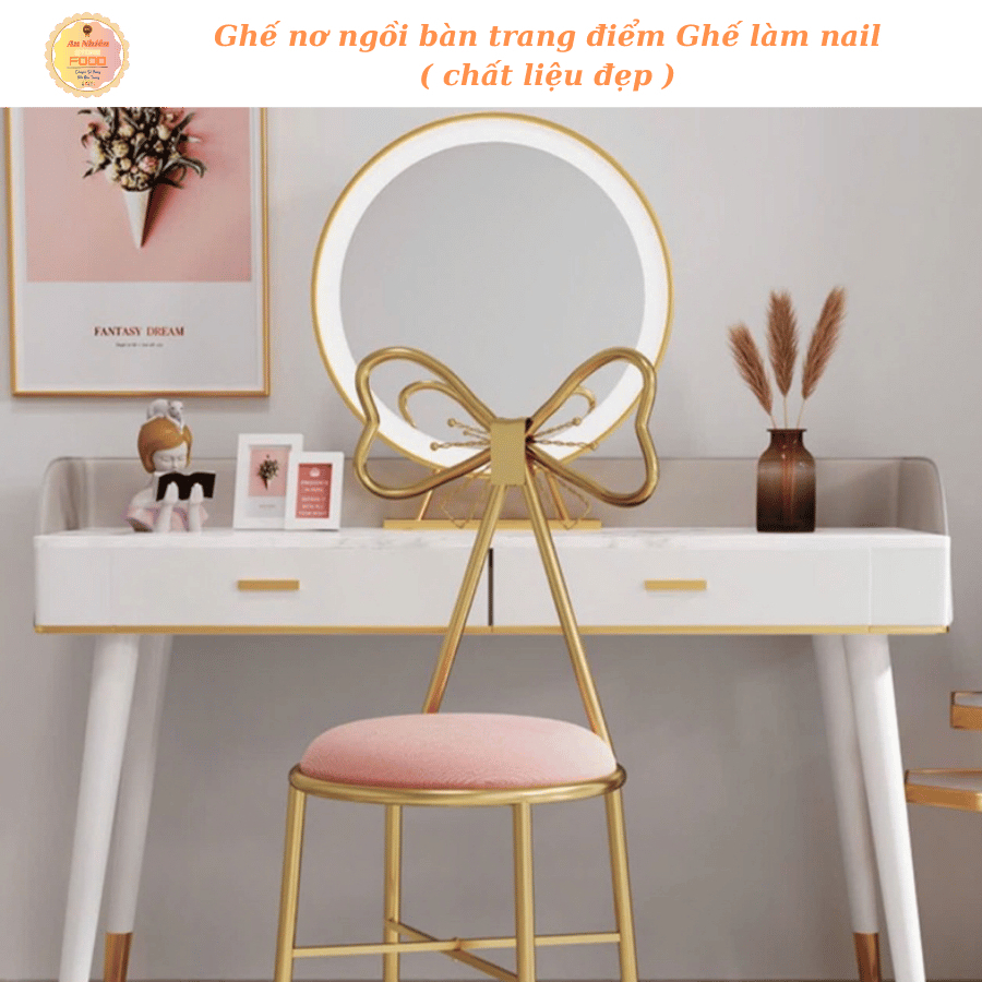  Ghế nơ ngồi bàn trang điểm Ghế làm nail   Hàng Mới Về   