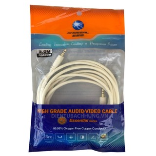 Dây nối loa đầu 3.5mm ra 2 đầu AV chính hãng CHOSEAL dùng cho smart tivi, Laptop, điện thoại..