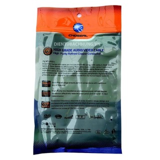Dây nối loa đầu 3.5mm ra 2 đầu AV chính hãng CHOSEAL dùng cho smart tivi, Laptop, điện thoại..