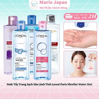 Nước tẩy trang sạch sâu lành tính Loreal Paris Micellar Water 3in1 400ml