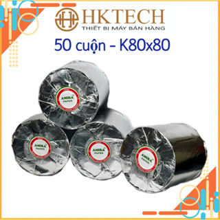   50 Cuộn  giấy in hóa đơn K80 đường kính 80mm 