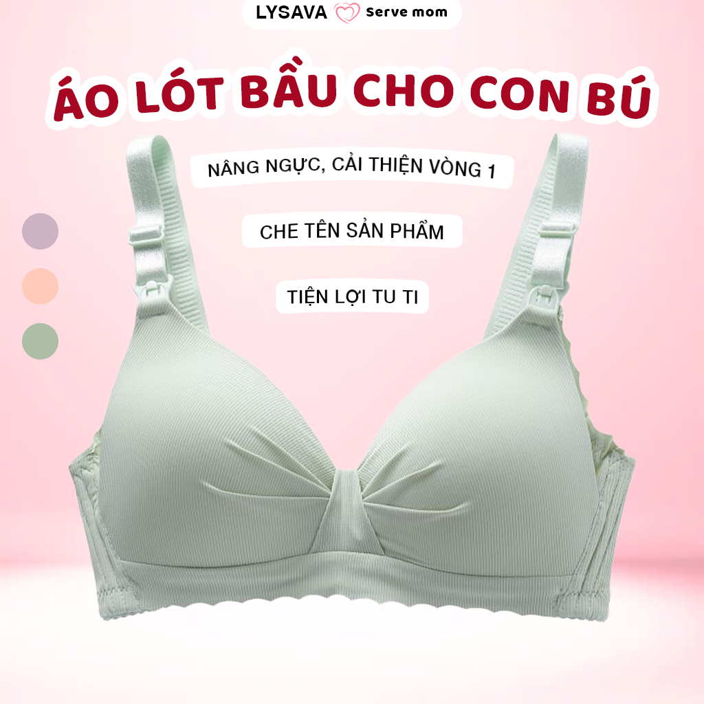 Áo lót bà bầu cho con bú thoáng mát áo lót bầu nâng ngực chống chảy xệ không gọng bigsize Lysava AL6