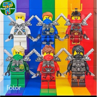 (Có sẵn) Mô hình lắp ráp Minifigures Ninjago Armor Stone- Mô hình lắp ráp Combo 6 Ninja season 3 (tặng túi zip bảo quản)