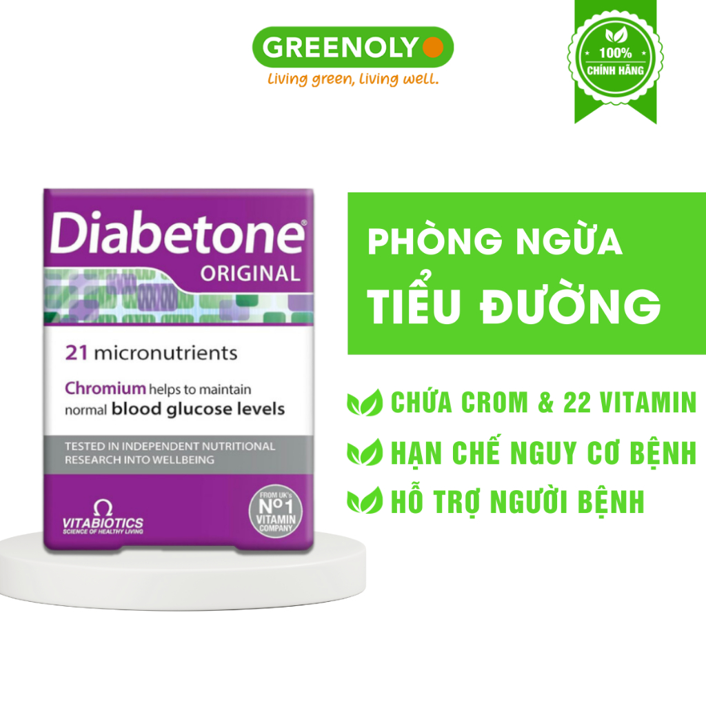 Viên Uống Hỗ Trợ Người Tiểu Đường Vitabiotics Diabetone  30 Viên