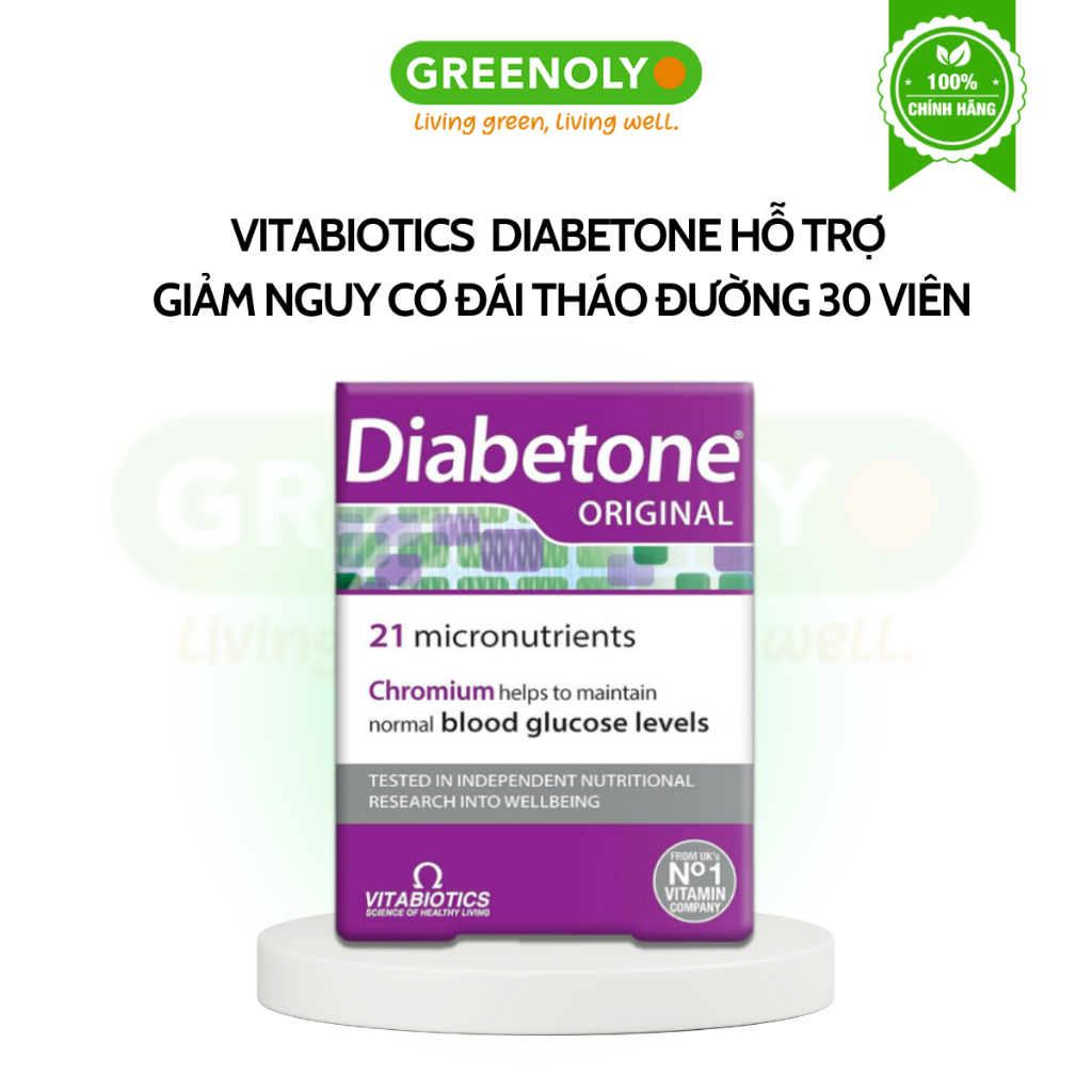Viên Uống Hỗ Trợ Người Tiểu Đường Vitabiotics Diabetone  30 Viên