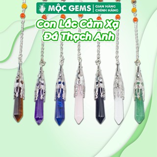 Con Lắc Cảm Xạ Đá Thạch Anh Mộc Gems Dùng Thanh Tẩy Năng Lượng Hỗ Trợ Reiki Thiền Định