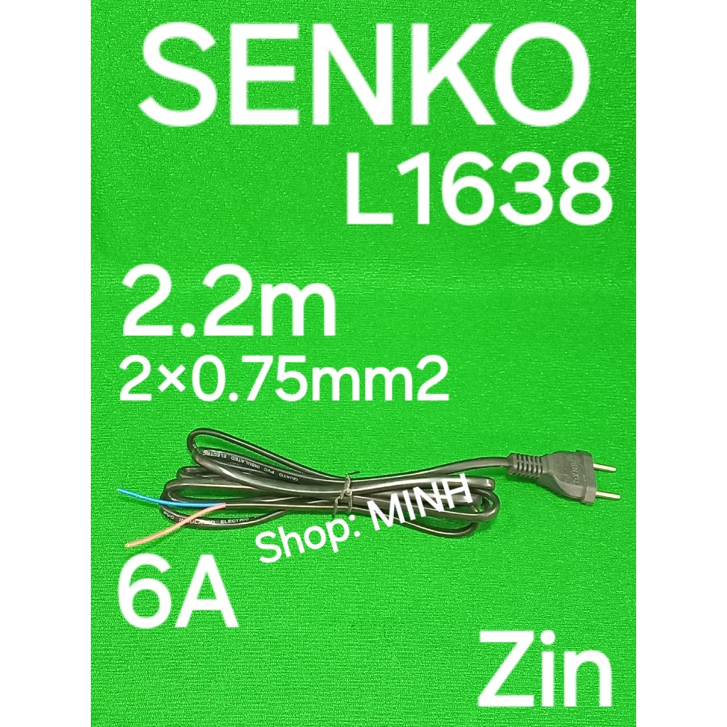 DÂY NGUỒN quạt Senko L1638 zin theo máy (B4) – dây điện nguồn 2x0.75mm2 quạt lửng lỡ B4 Senko L1638