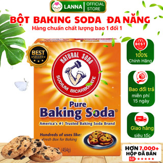 【CHUẨN CHÍNH HÃNG Bột Baking Soda USA Mỹ đa năng bột nở baking soda khử mùi diệt khuẩn tẩy rửa làm bánh - Hộp 454GR