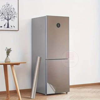 Decal dán tủ lạnh MÀU NGUYÊN BẢN INOX - Decal lá nhôm cách nhiệt khổ 1.2m và 0.6m