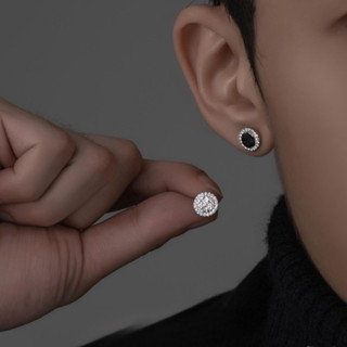 Bông Tai Nam KERI Khuyên Tai Bạc 925 Đính Đá Zircon Phụ Kiện Trang Sức Thanh Lịch Sang Trọng Cho Nam Và Nữ Karin