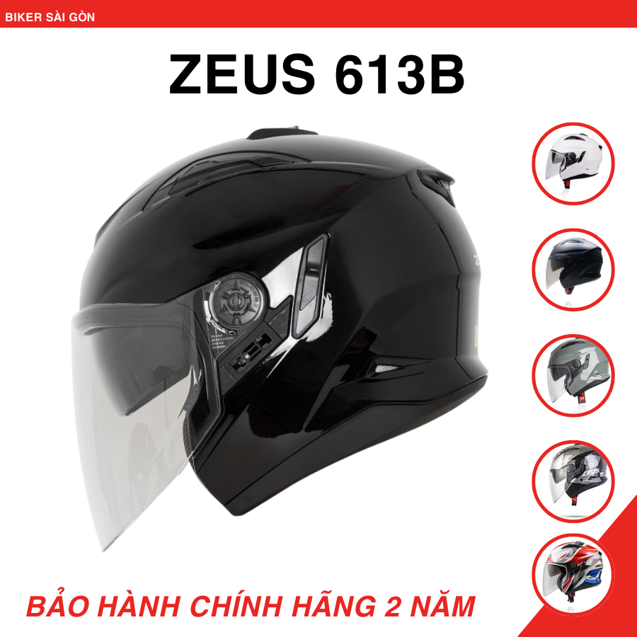 Mũ Bảo Hiểm Đa Năng ZEUS 613B - Biker Sài Gòn