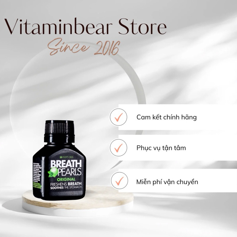 Breath Pearls thơm miệng 50v Úc