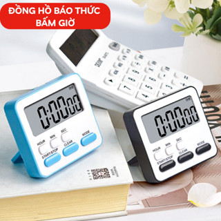 Đồng hồ báo thức để bàn mini đồng hồ bấm giờ đếm ngược màn hình LCD( Tặng kèm pin)