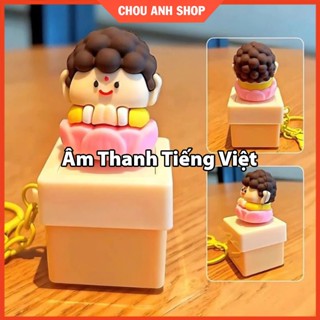 Móc Khoá Cute Bàn Phím Cơ Tích Đức Có Đèn - Móc Khóa Tịnh Tâm Gõ Mõ Bản Tiếng Việt - CHOUANH SHOP