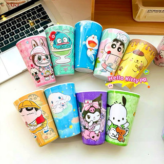 🌸𝐓𝐀̣̆𝐍𝐆 𝐐𝐔𝐀̀🌸 Ly cốc 500ml Kuromi - Hello Kitty - Cinnamoroll - Melody - Shin Chan - Hangyodon - Labubu - Doremon