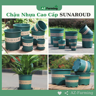 Chậu Nhựa Trồng Cây Cao Cấp SUNAROUD (Có Đĩa Lót Tiện Dụng) - AZ Farming