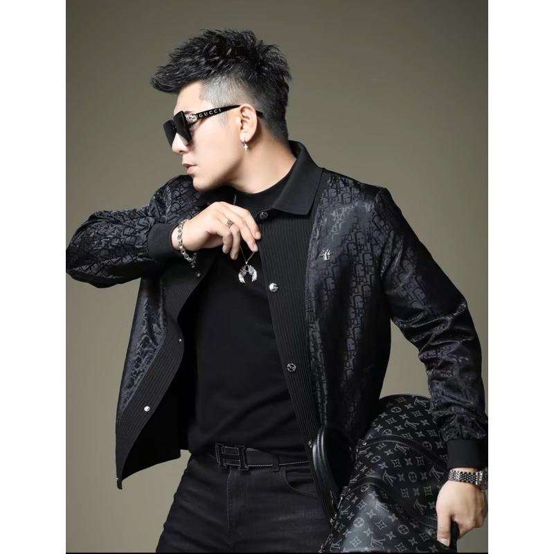 Áo khoác nam Dior cổ len