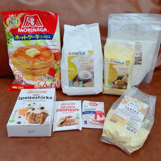 các loại bột làm bánh hữu cơ cho bé từ 6m+ ( bột mỳ, bột bắp, tinh bộp bắp, bột nở, genlatin)