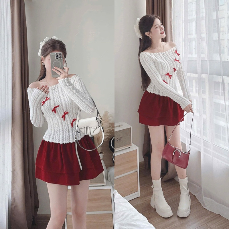 SET ĐẦM GẤM PHỐI CỔ BÈO