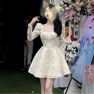 ĐẦM REN TAY DÀI ĐI CHƠI, ĐI TIỆC, ĐI ĂN CƯỚI, ĐẦM PHÙ DÂU, CÔ DÂU ĐI BÀN, ĐẦM TRẮNG TIỂU THƯ SANG TRỌNG