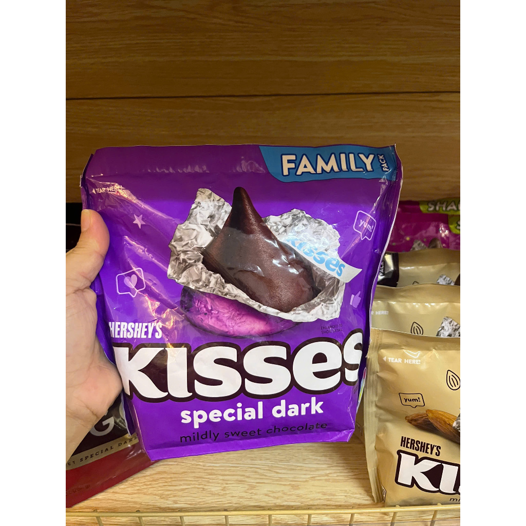 🍫 SOCOLA HERSHEY’S KISSES TÍM SPECIAL DARK MILDLY SWEET CHOCOLATE TÍM 456G