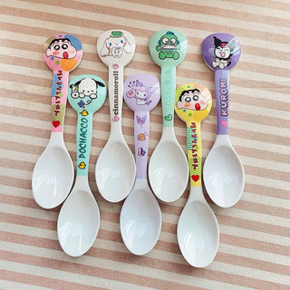 Thìa muỗng nhựa melamine 3D HelloKitty, Kuromi, Melody, Cinamoroll,  Shin Chan, Doremon Doraemon
