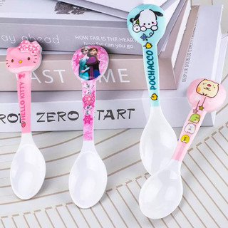 Thìa muỗng nhựa melamine 3D HelloKitty, Kuromi, Melody, Cinamoroll,  Shin Chan, Doremon Doraemon