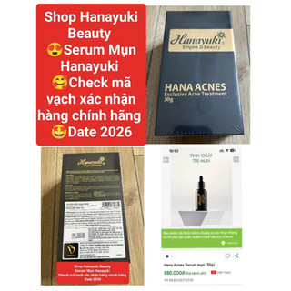 (CHÍNH HÃNG-Date 2026) BỘ 2 SP HANAYUKI GIẢM MỤN(SERUM MỤN VÀ KEM MỤN)