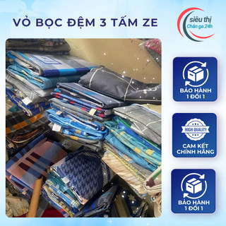 Vỏ bọc đệm 3 tấm ze Valire đủ size, Áo bọc nệm thun lạnh 2 mặt nhiều màu vỏ bọc nệm bảo vệ nệm