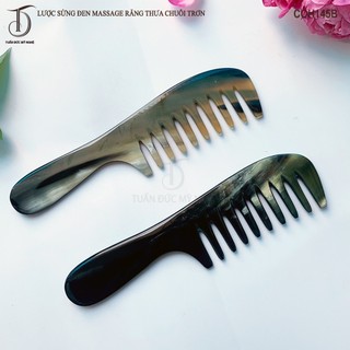 Lược Sừng HAHANCO [COH145] Răng Thưa Massage Đầu (Size: XL - 19cm)
