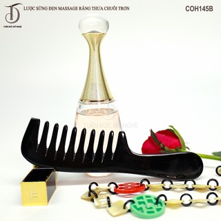 Lược Sừng HAHANCO [COH145] Răng Thưa Massage Đầu (Size: XL - 19cm)