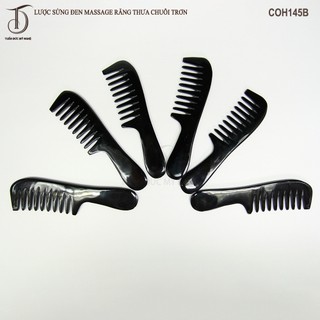 Lược Sừng HAHANCO [COH145] Răng Thưa Massage Đầu (Size: XL - 19cm)
