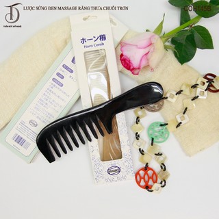 Lược Sừng HAHANCO [COH145] Răng Thưa Massage Đầu (Size: XL - 19cm)