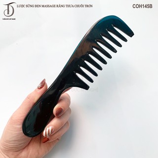 Lược Sừng HAHANCO [COH145] Răng Thưa Massage Đầu (Size: XL - 19cm)