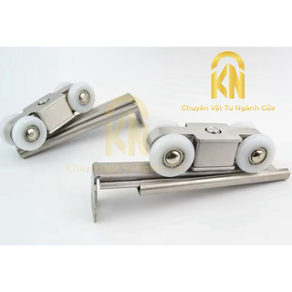 Bánh xe treo cửa lùa hộp lụa -  cốt trục inox 4Bánh