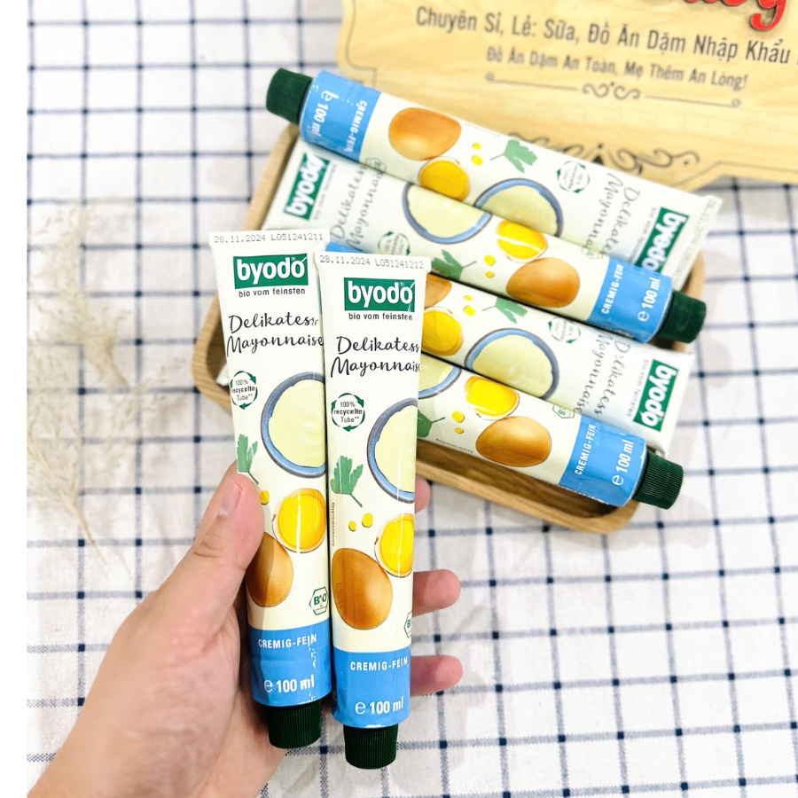 Sốt Mayonnaise (mayone) hữu cơ Byodo Đức Date t1/2027 Mới nhất